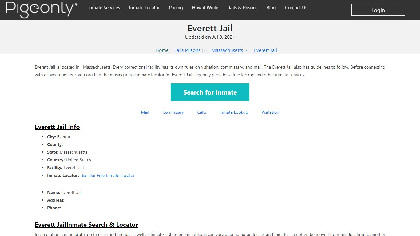 Everett Jail Inmate Lookup | Massachusetts